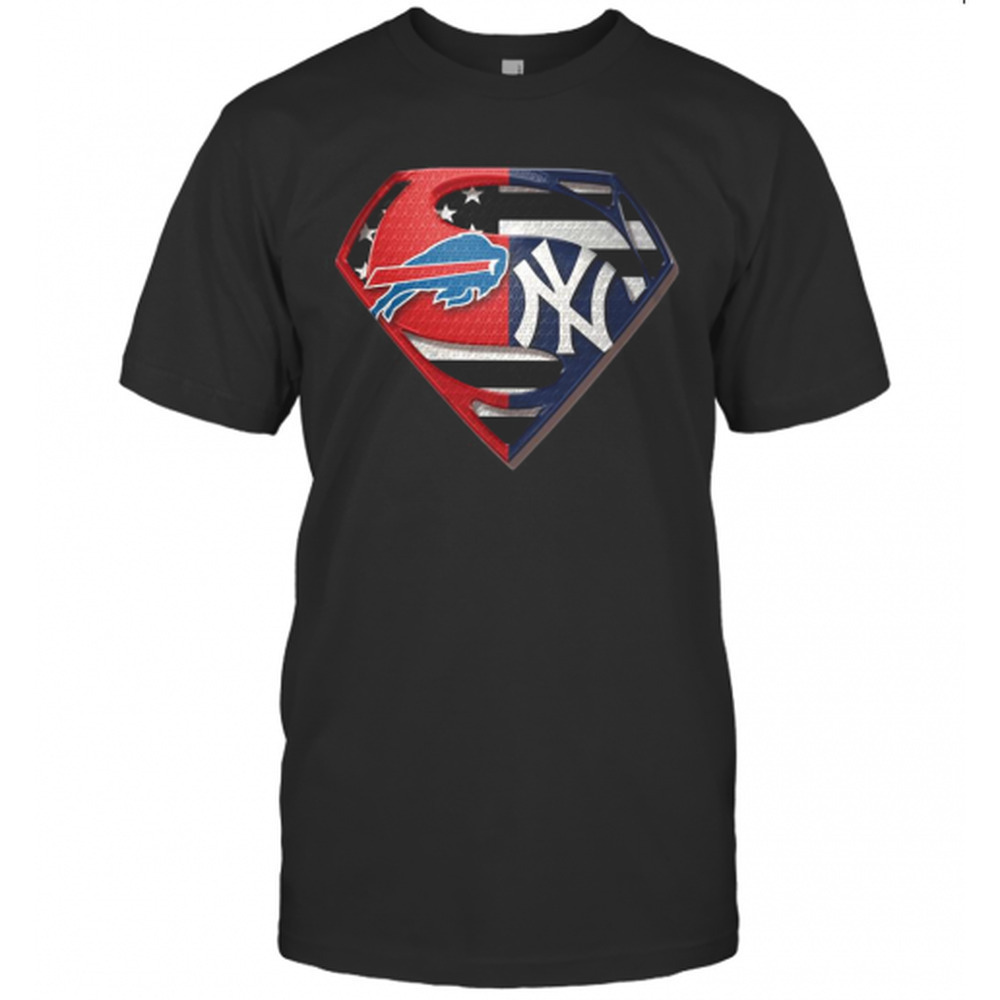 Superman Buffalo Bills And New York Yankees T-Shirt